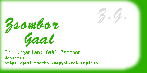 zsombor gaal business card